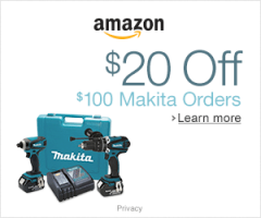 $20 OFF SELECT $100 MAKITA ORDERS @ AMAZON