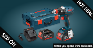 Bosch $20 off $100 Black Friday Deal